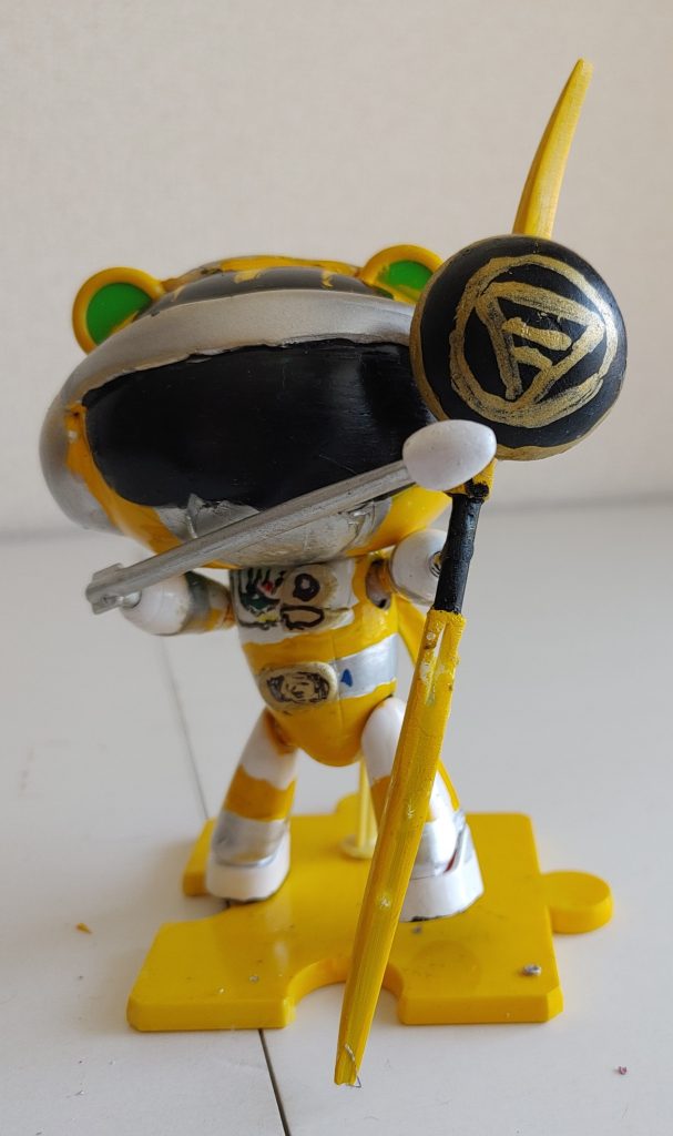 イエロー専用武器、バイオアロー。弓系統恒例の、歯間ブラシと、プチ付属のベアッガイとの接続パーツ。弓矢は、ランナーにエポキシパテ。