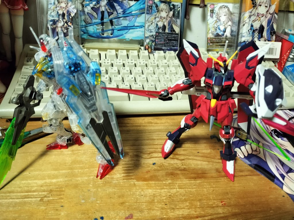 イモジャと並べてみた　まあイモジャは無塗装です