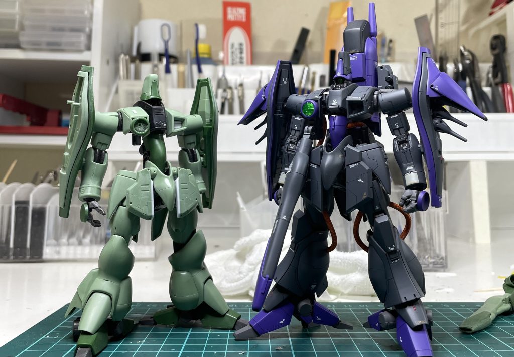 制作詳細はブログにて_φ(・_・制作中、、なんとなく 去年のオラザク機体と並べて撮影してみました^ ^ガザC、、どんなアプローチも似合いそうです 笑 最後までご覧いただきありがとうございました♪