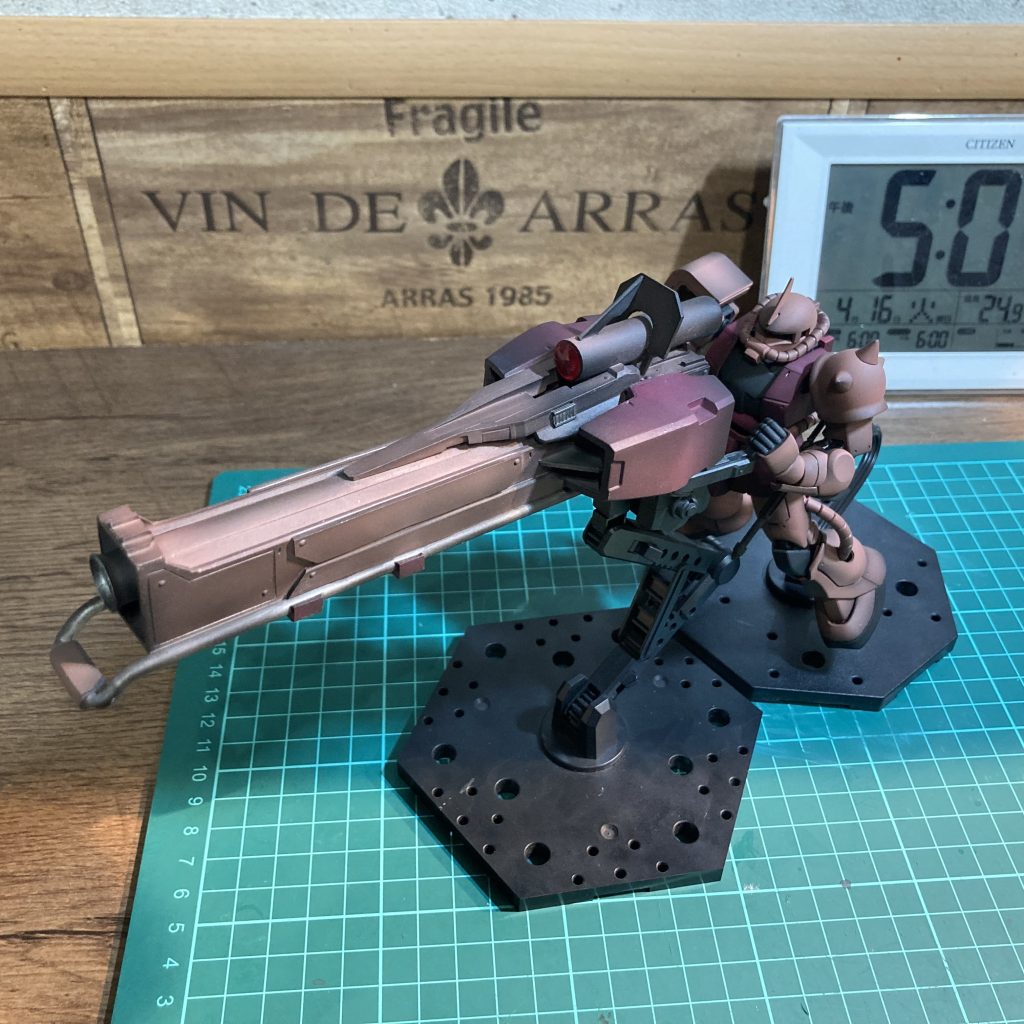 【スクラッチビルド】ザクⅡ HN＋ ジオニックメガバズーカランチャー–4枚目/制作者：ひじりネットとスカイちゃん