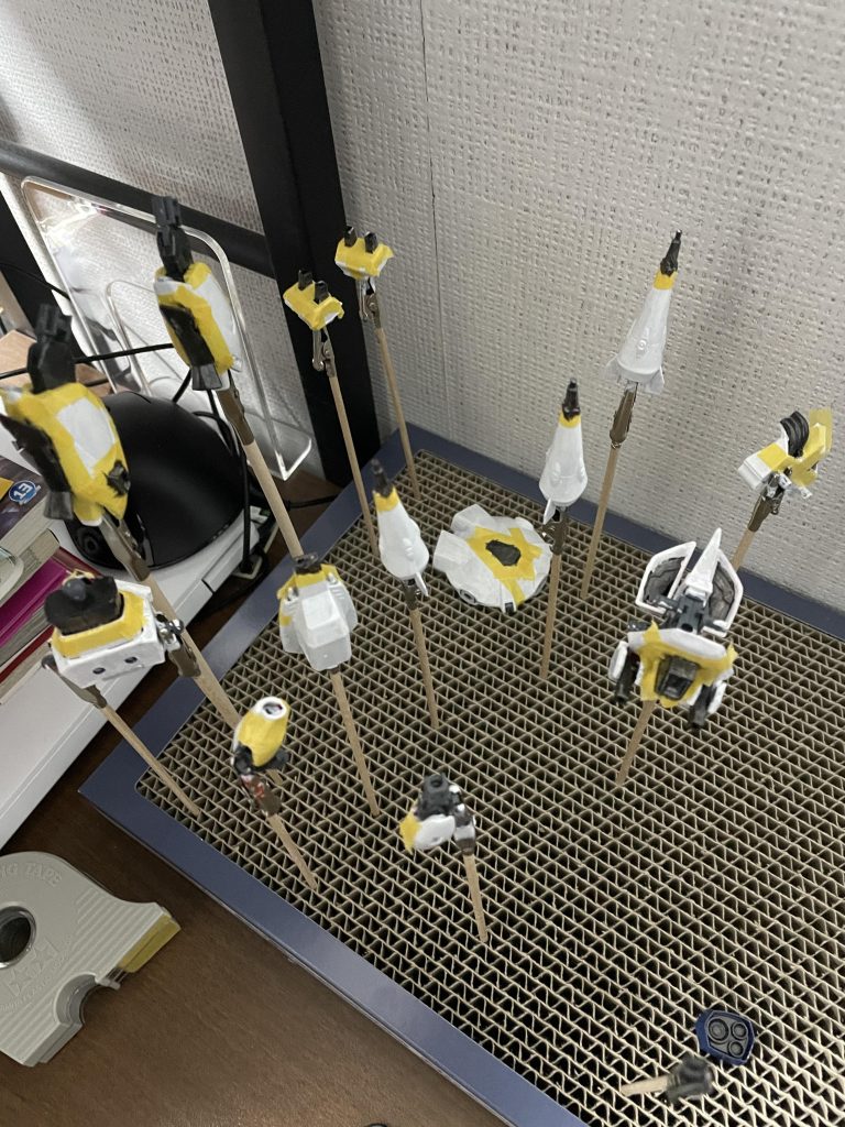 マスキングして塗り分け