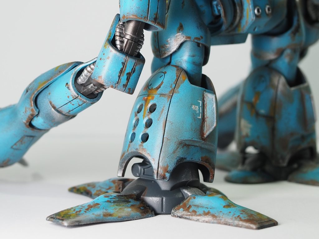 なぜかスポンジチッピングの事をすっかり忘れていて、全部筆で汚しを加えたのでキメが荒いです。