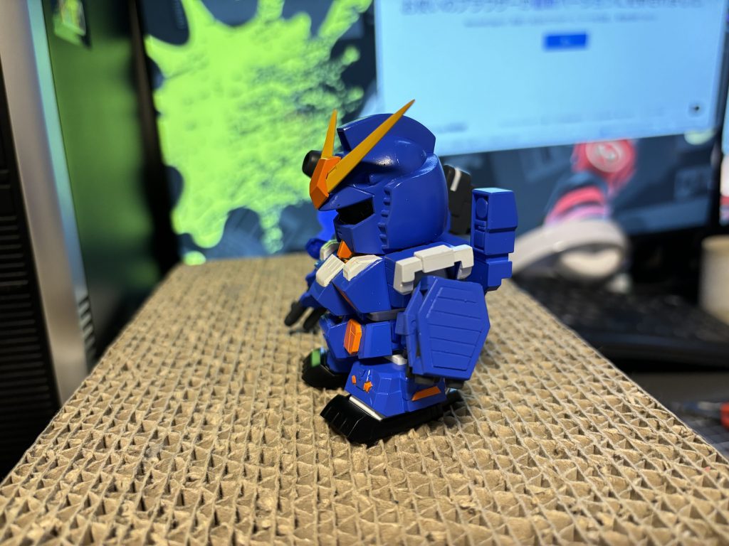 色だけ吹いて、デカール前の仮組み!頭の合わせ目いい感じに消せた!