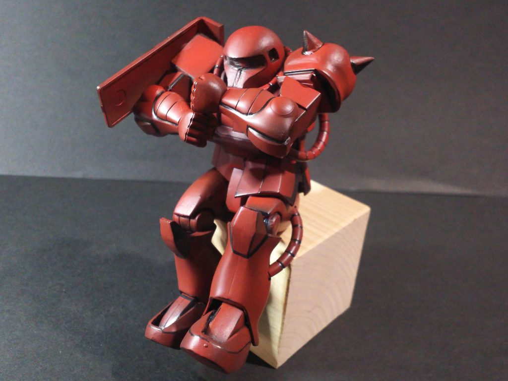 「シャア少佐！助けて下さい！げ、減速できません！」て、この木片ブロックに座っていて言われても。。。。