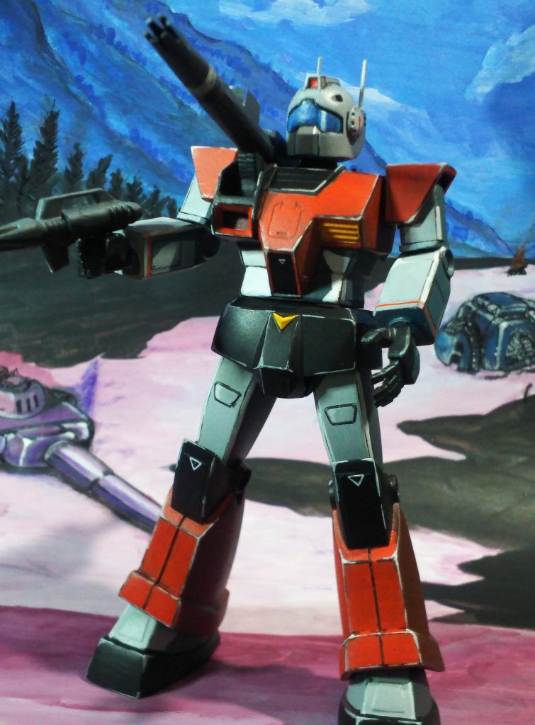 こちらはビームスプレーガンを持っている右手、平手の左手バージョン。差し替え可能にしています。