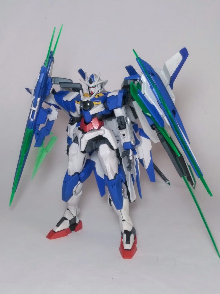 ハイ。合体😍💕この状態で『ダブル オー クアンタ フルセイバー最終決戦仕様』と、成ります😤正面からなら｢まぁ、コンナもんか？｣と、いう風貌ですね 🤤💕