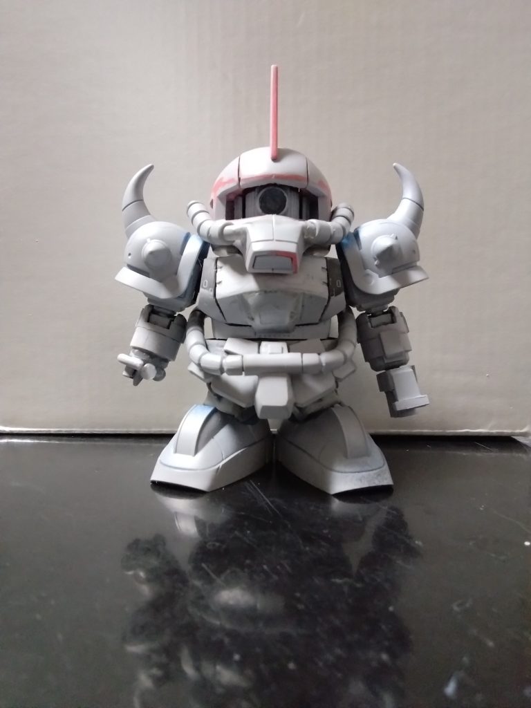 出来る限り、元のザクっぽさを消そうと頑張りましたが、鳴かなかった消せませんでした。でも、ザクからの改造試作機ということでどうかお許し下さい！