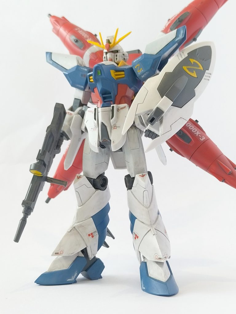 最後は煽りで。とにかくポージングが難しいキットでした(gundam-kao5)最後までご覧いただきありがとうございました!