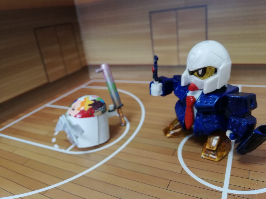 旧型との違いは兜と武器武器名は「我茶棒」ｶﾞﾁｬﾎﾞｳ拡張性考えてシンプルにしてます