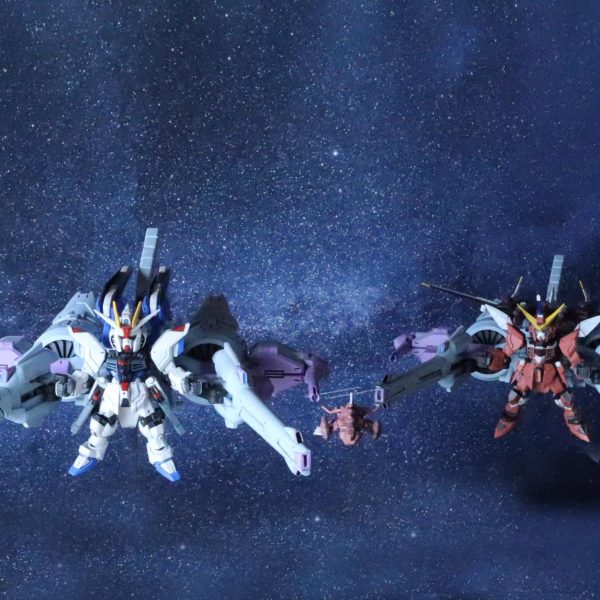 フリーダムガンダム、ジャスティスガンダム、ミーティア（MSアンサンブル）