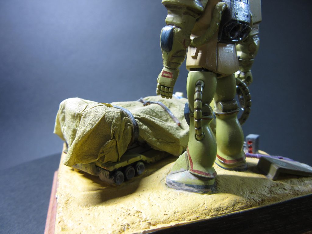 ザクのマーキングは手描きしています。