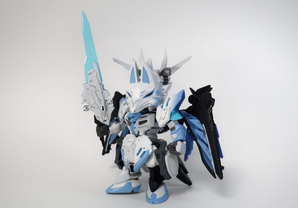 狐面を正面に取り付け