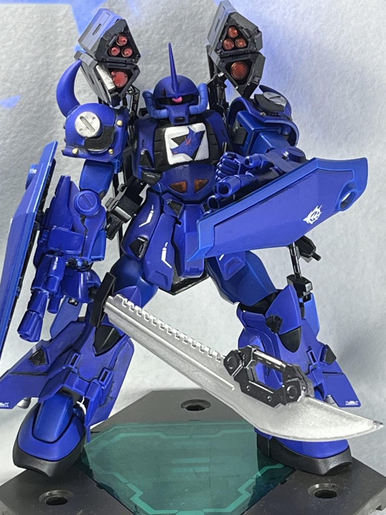 自画自賛するほど、かなり良い対比になったと思いますグフは大好きな機体なので今回は出し惜しみなしで制作しました