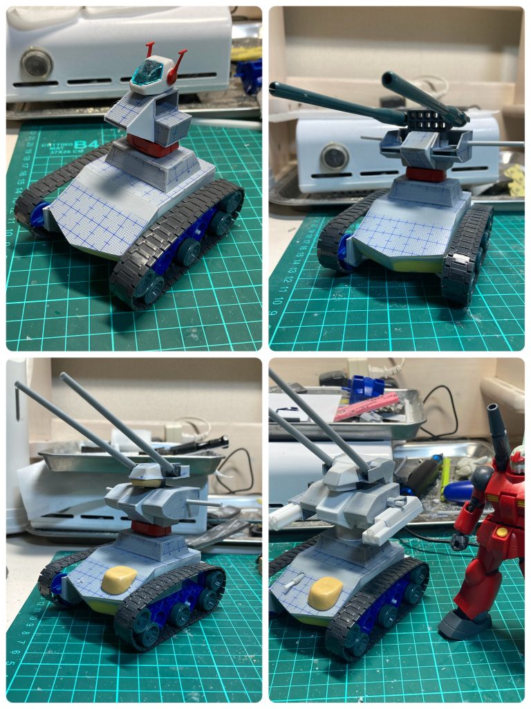 基本的な造形はプラ板の箱組、装飾をパテや市販のディティールを使用。