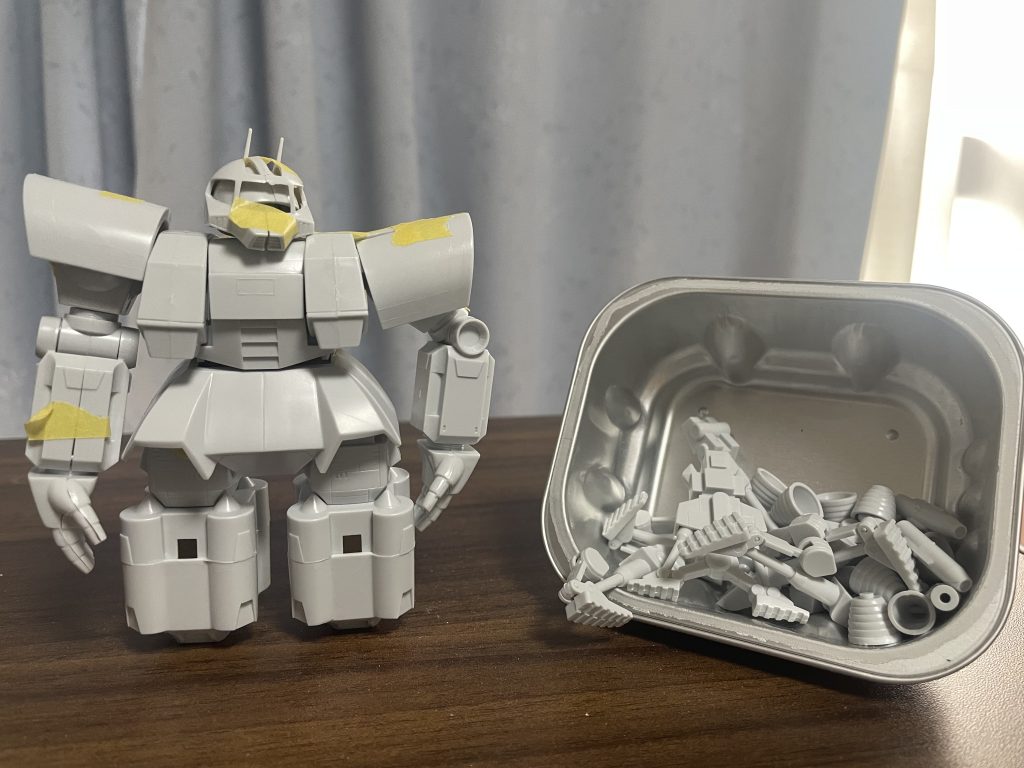 素組写真　後から気がついたけどスカートが逆。