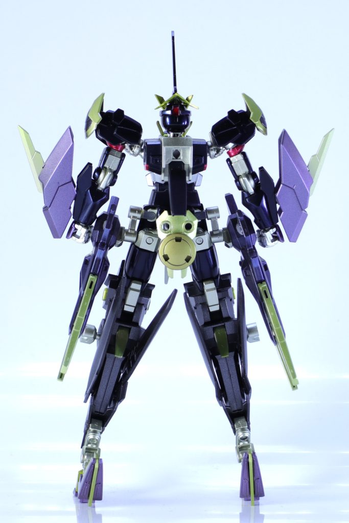 　前腕部、膝部、踵部にはストライクFが足首に装備していたアクセル・フィンの発展型である「ソニック・セイル」が装備されている。これらを分散配置したことによりストライクF、ストライクFⅡ-S以上の高機動格闘戦を可能にしている。　頭部は独自の形状のものが採用され、頭頂部の大型センサーマストによってサイコミュの送受信の強化と共感能力強化されたことで指揮官機としての役割や両機との連携強化が計られている。