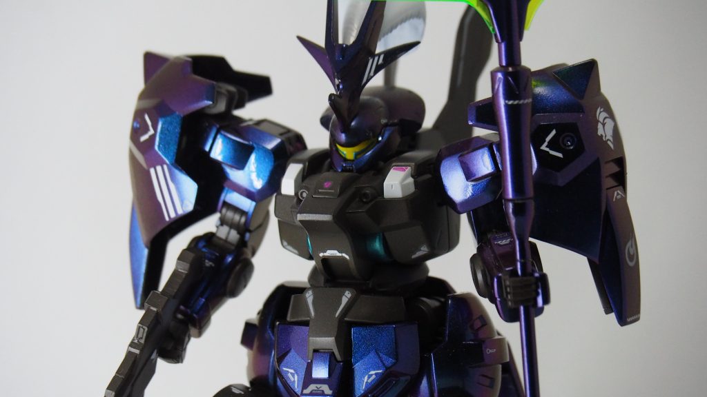 バストアップアングル。デカールは水星の魔女水転写デカールを使用しました。