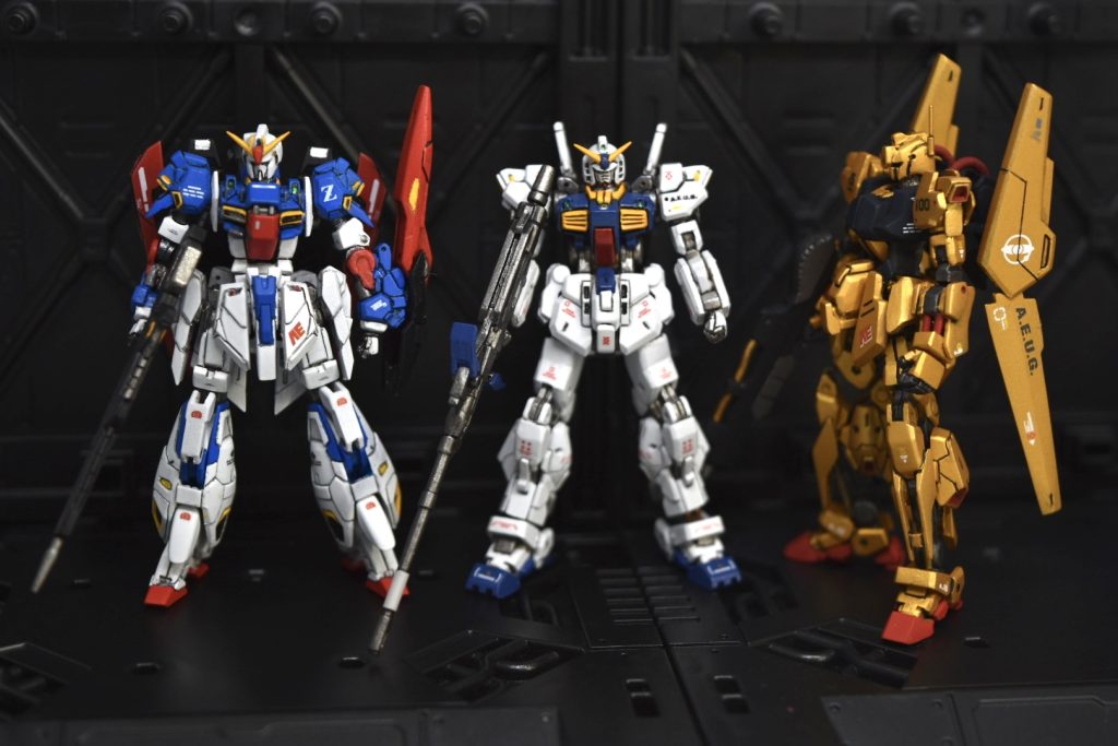 Zガンダムだけ可動化してるからスタイルがちょっと悪い気がします、いつかZはリベンジしたいです。