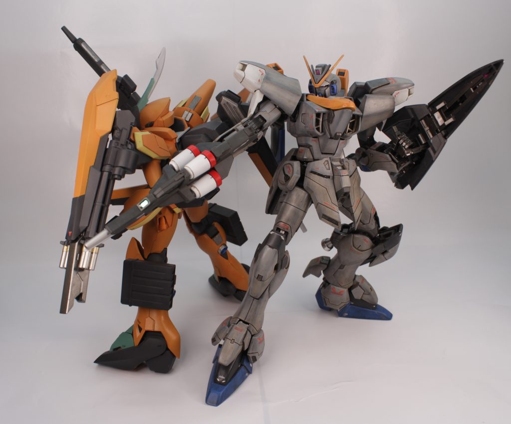 バスターライフルは銃身を短くして,取り回しをよくしています。