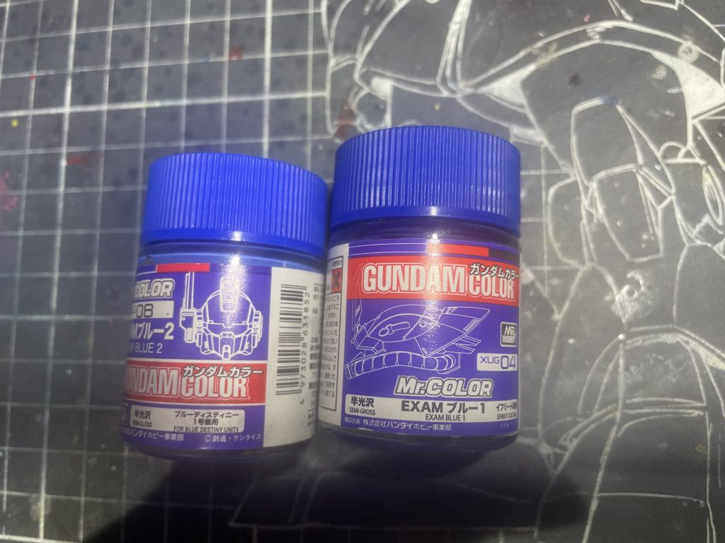 ちなみに今回の塗装でEXAMブルー2が無くなりました。まあ積みプラ以上に積み塗料なんて聞いた事ないし使ってなんぼですが、新たに補充したくても殆ど見かけません。困った。