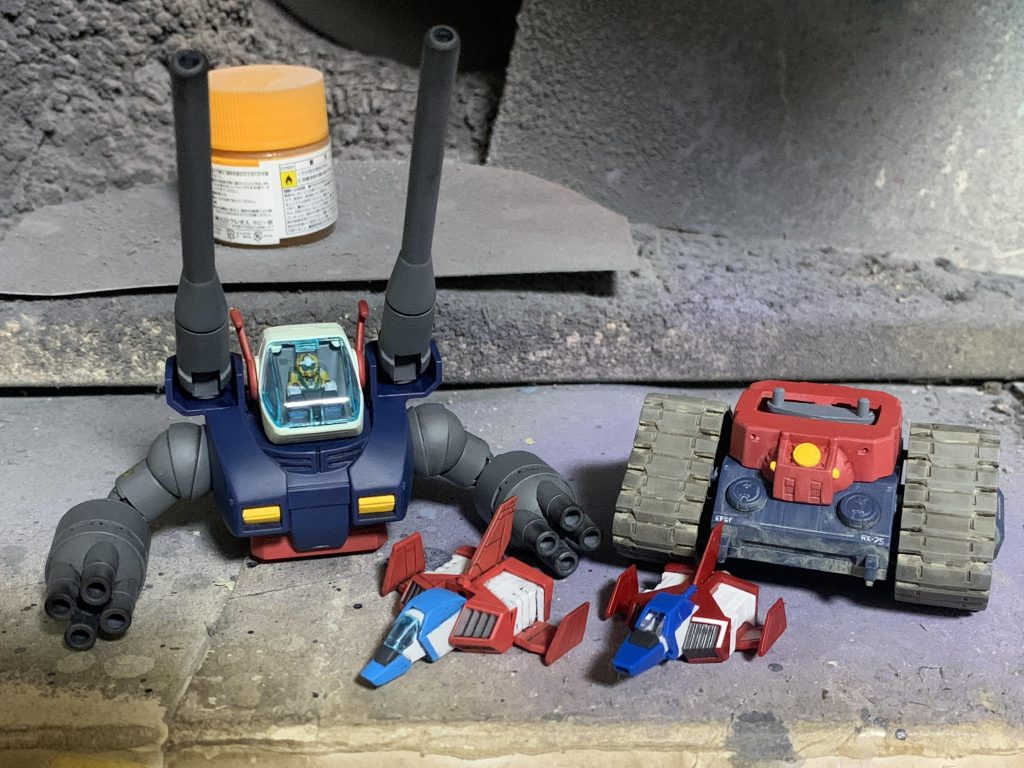 SDコアファイターはRGコアファイターより少し大きいくらい