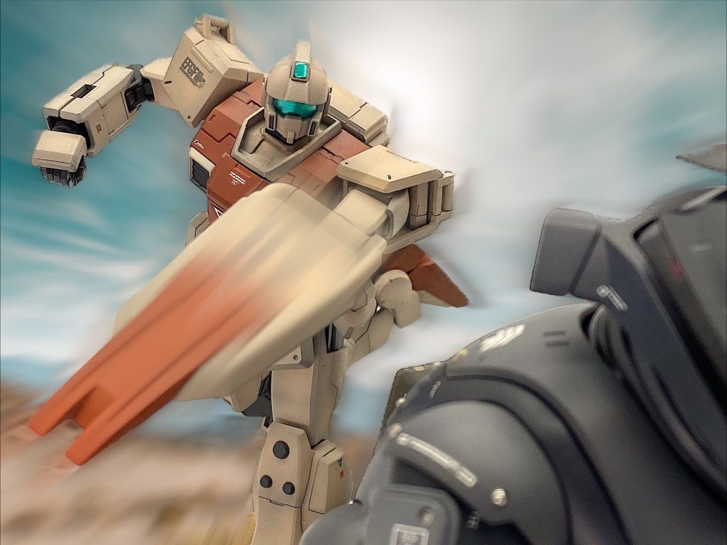 ビームサーベルも付いてますが、どこかに行きました…シールドで殴れるのが良いですね！とりあえずやり返しておきます😃