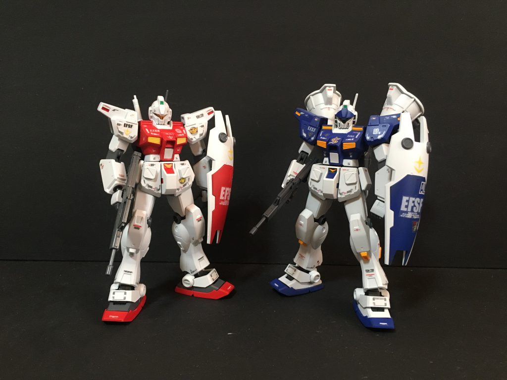 過去に製作したジムカスタムと2ショットバニング機(連邦カラー) https://gumpla.jp/hg/1075894