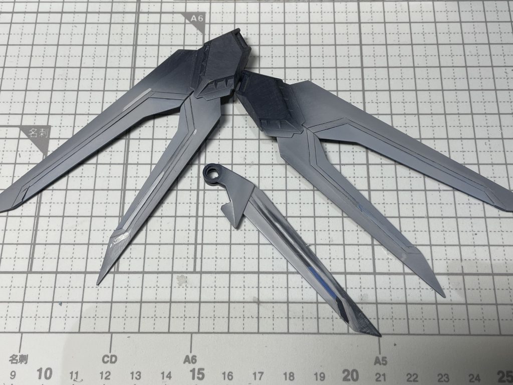 ホワイトラインのパテ埋め修正