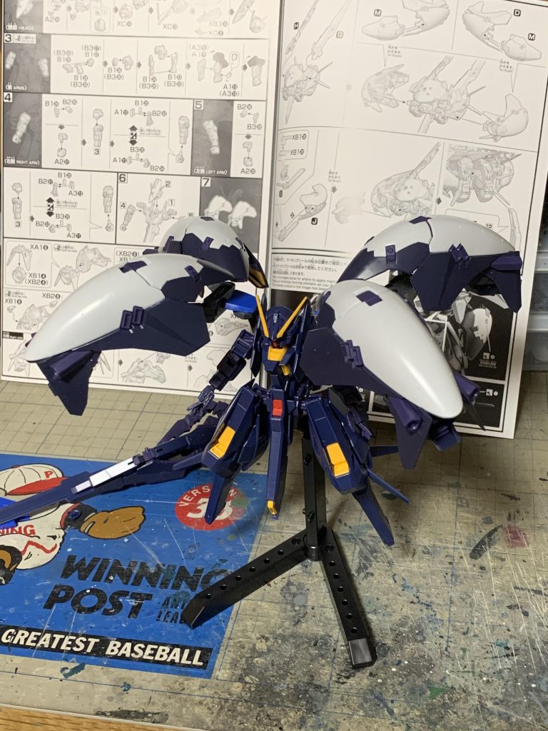 ガンダムOOのバックパックを持ってきて、アムアム、ボルアムでキハールⅡユニットを懸架する基部を作ります。