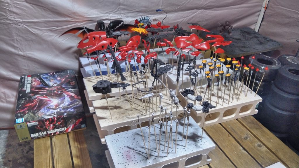 最小限のバラしで串刺しにしたけど、多いし、デカイ