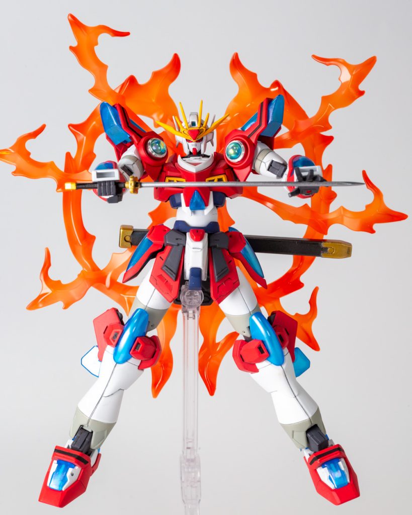 肩・手首などにメタリックパーツを使用、肩の「炎」「神」はカッコ良く消化するのが難しくて、VCドームに置き換えてしまいましたw