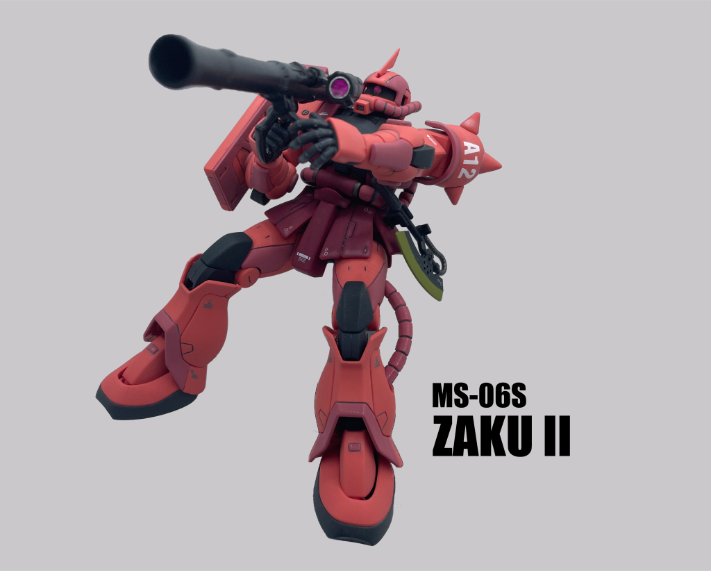 HG MS-06S ZAKU II [シャア専用] 筆塗部分塗装