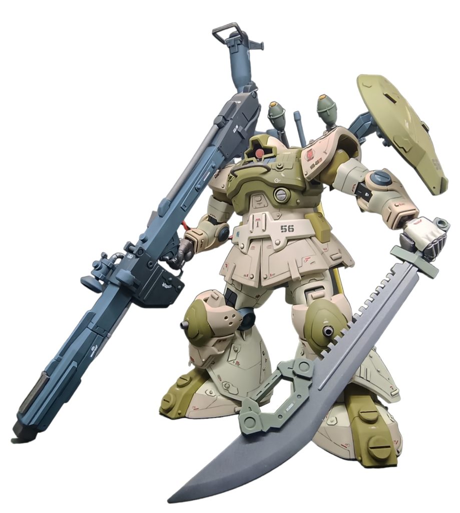 先ほどミノフスキー博士の親戚のモリスキー博士からある研究発表がありました。内容は、ある症候群を発症させる遺伝子の発見についてである。この遺伝子は、誰もが持っており、特定の模型の製作を重ねていくと以下の症候群を発症させる。発症初期は、ノーマル装備では心もとなくなる。更に進むと、他のキットや武器セットを購入し装備を盛る。エスカレートするとフルスクラッチし満足するまで盛る。重度の発症者には、模型製作中に”装備が足りない！”と頭の中でささやく声が聞こえるとか。。。😱😱