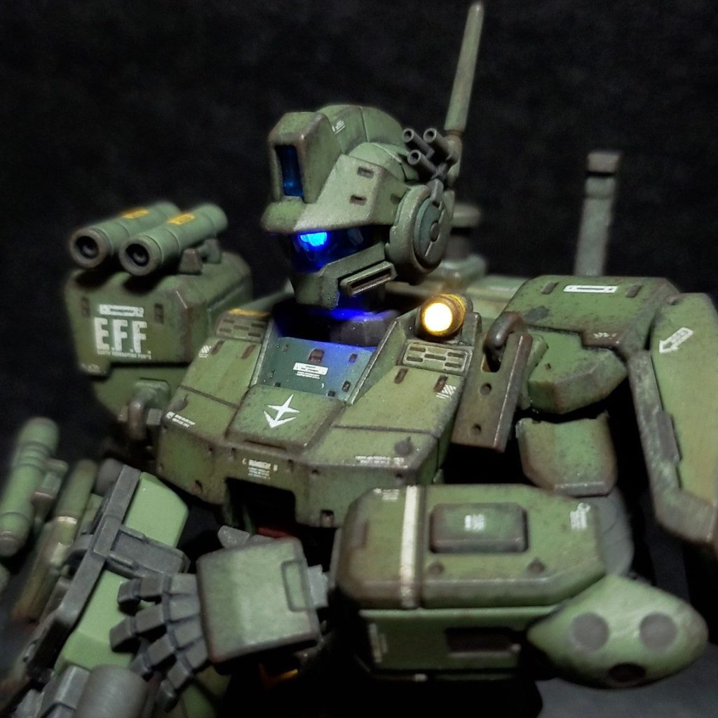 HG 1/144 ジム・スパルタン(部分塗装、電飾、ウェザリング)｜Chohnan