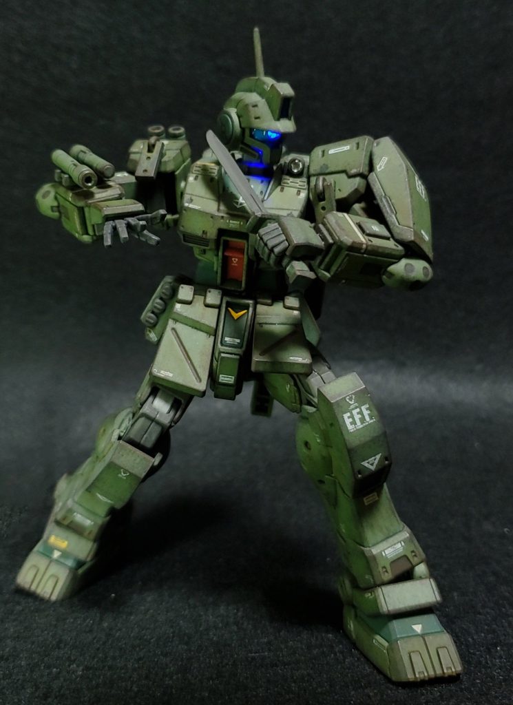 HG 1/144 ジム・スパルタン(部分塗装、電飾、ウェザリング)–3枚目/制作者:Chohnan