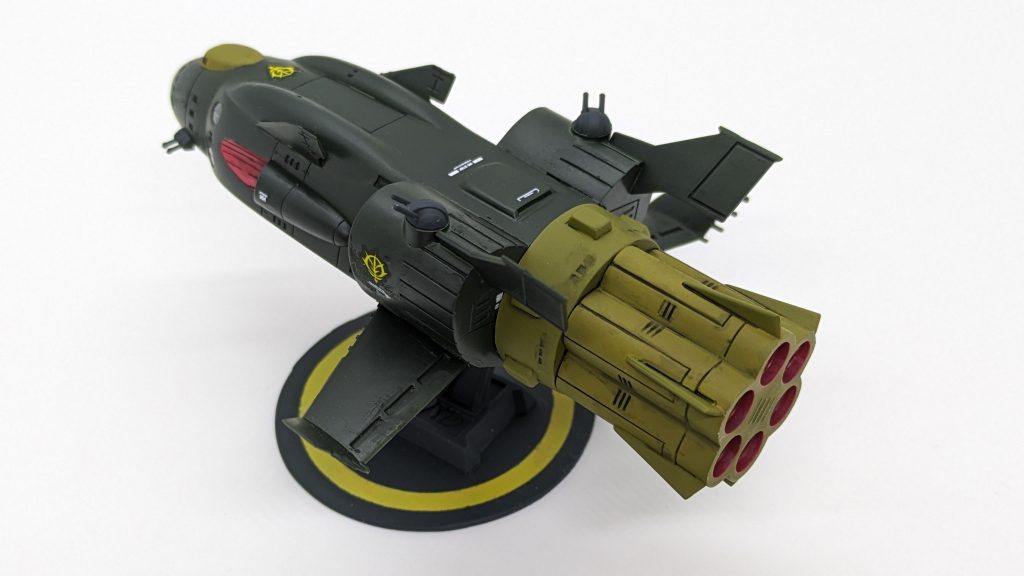 古の83年製旧キット_ジオン軍機動巡洋艦「ザンジバル」–4枚目/制作者：@iwashi_pla