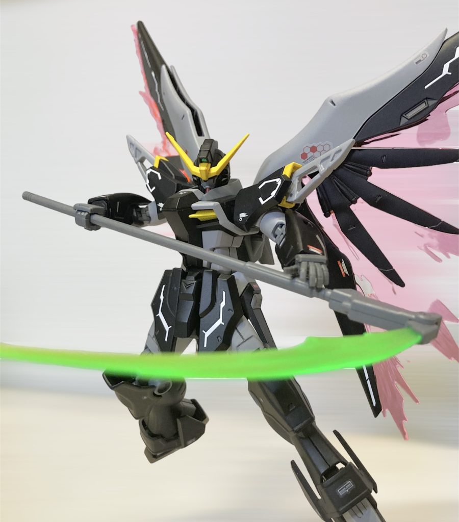 光の翼。ハイパージャマーでレーダーを乱して分身しながら切りまくる空想が止まりません。やっぱりデスティニーはカッコいい！ご覧いただきありがとうございました