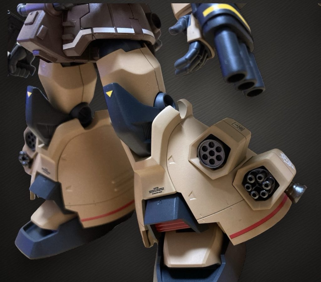 ファンが付いていたところにはガトリングを装備しています。ホバー移動しながら乱射する感じがイメージです。