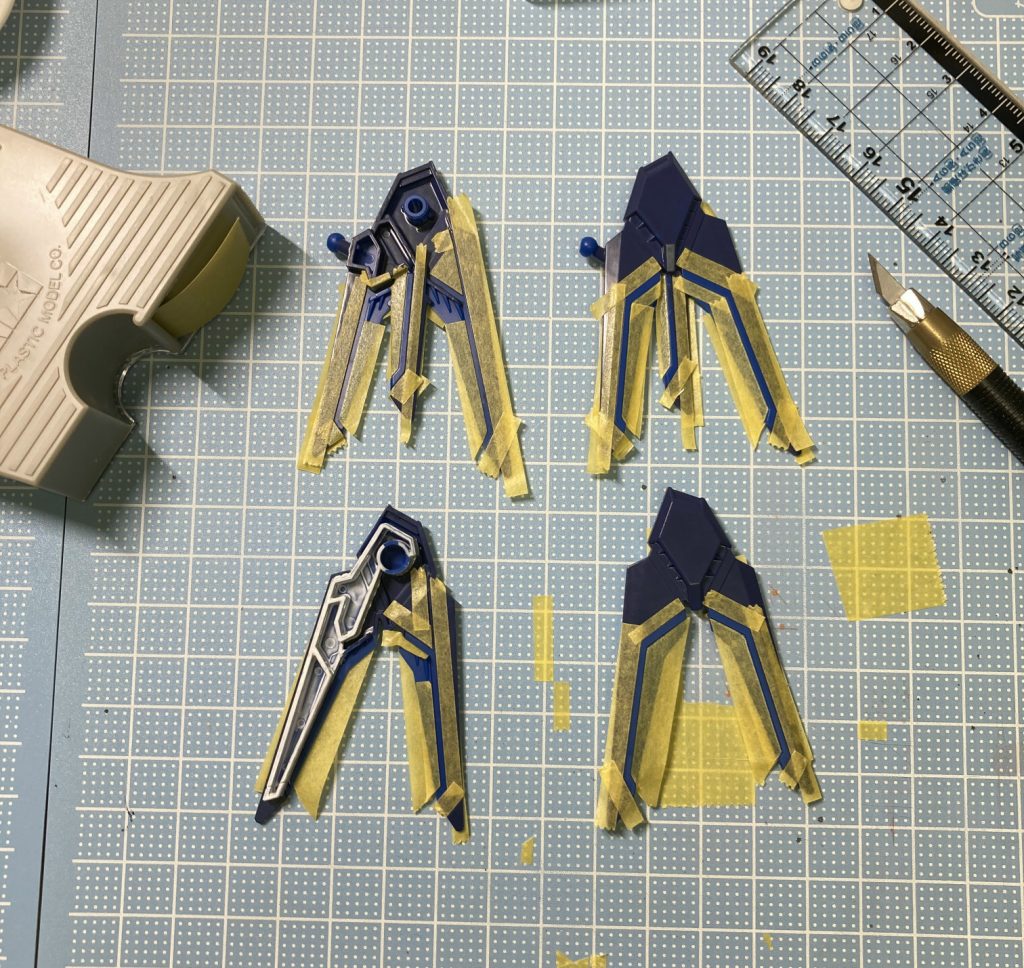 今回一番手間取ったのは背部のウイングバインダー。白ラインを筆塗りする前のマスキング地獄は大変でしたが、仕上がりは満足しています。ご覧いただきありがとうございます♪