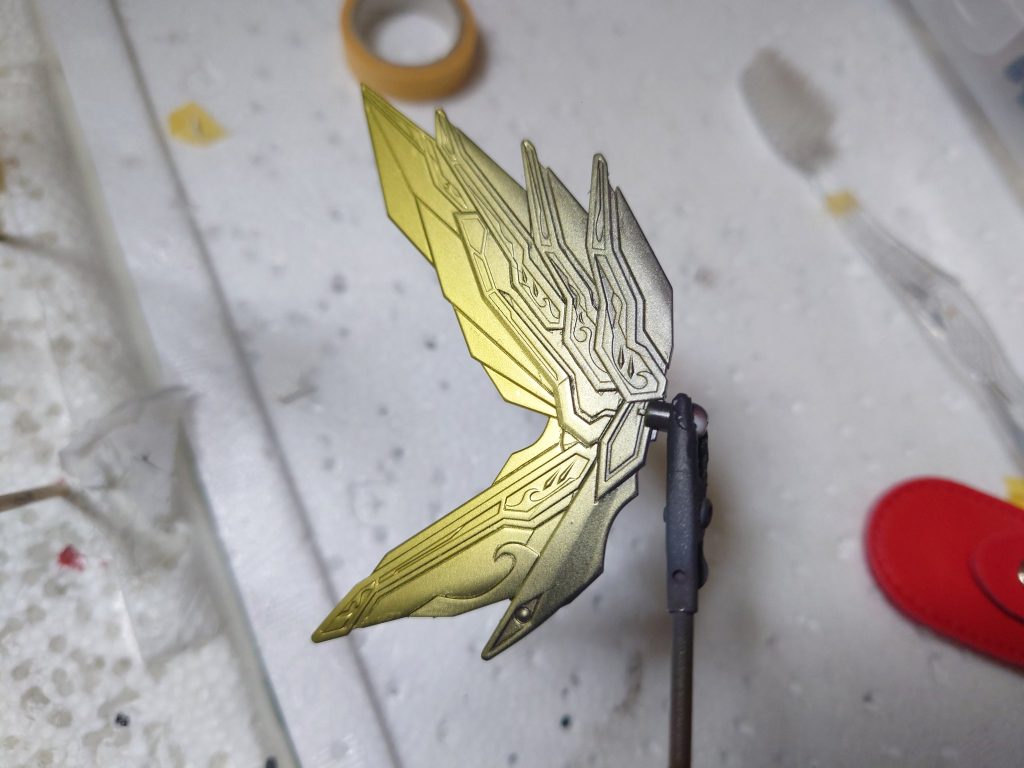 まず外周の青金を吹きました