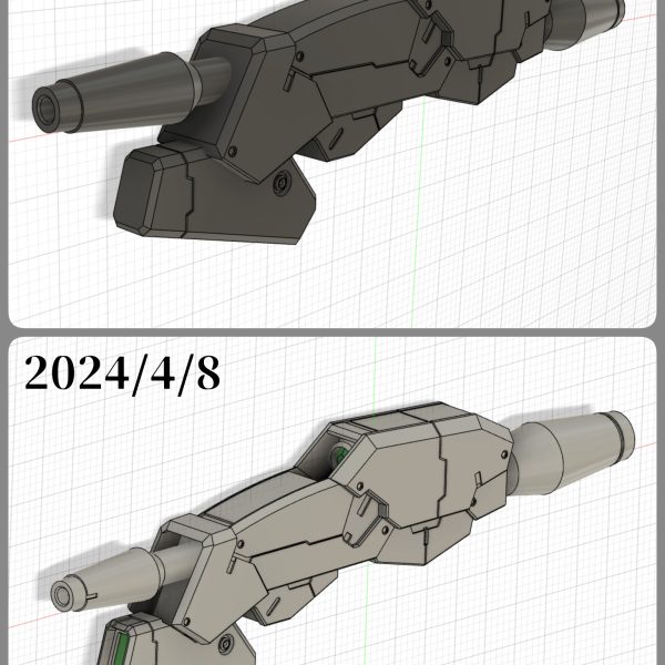 GWを使って模活ブーストをしています導入した3Dプリンタの設定がやっと分かってきて、こういった武器くらいまでであれば出力できるようになってきました何とかGW中に本体まで作りきりたいところです🤣（2枚目）