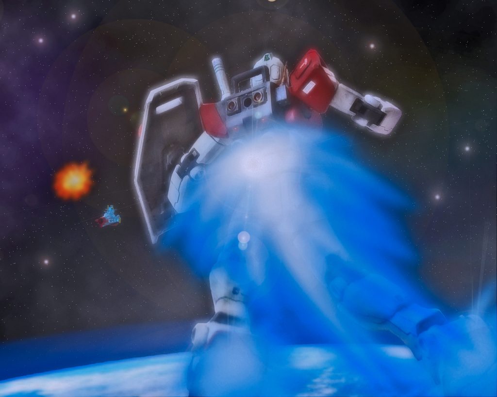 「こちら地球連邦軍第3パトロール艦隊、バンクーバー所属第1小隊！リヴァプール応答願います!!」同じ地球衛星軌道上にいて救援に駆けつけたMS隊がサラミス級リヴァプールに呼びかけるが返答がない。ジム隊はサラミスが視界で確認できるまで近づく。すると1隻のサラミスが爆散した。「なんだっ!?サラミスがやられたのかっ!?」「リヴァプールかセントルシアどっちだ⁉」「分からんっ！だがもう1隻は何としてもやらせるな！」ジム小隊はフルスロットルでサラミスまで急行した。