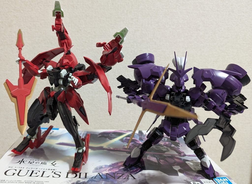 「グエル専用機」繋がりで「ガンダムバルベリト(鉄血版ダリルバルデ)」と共演♪♪