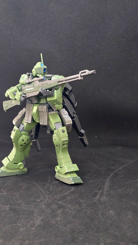 K9のライフルはゴツ過ぎたのでジムスナのライフルを延長して使用平手が紛失してしまったので、急遽他のキットの平手使用してます💦