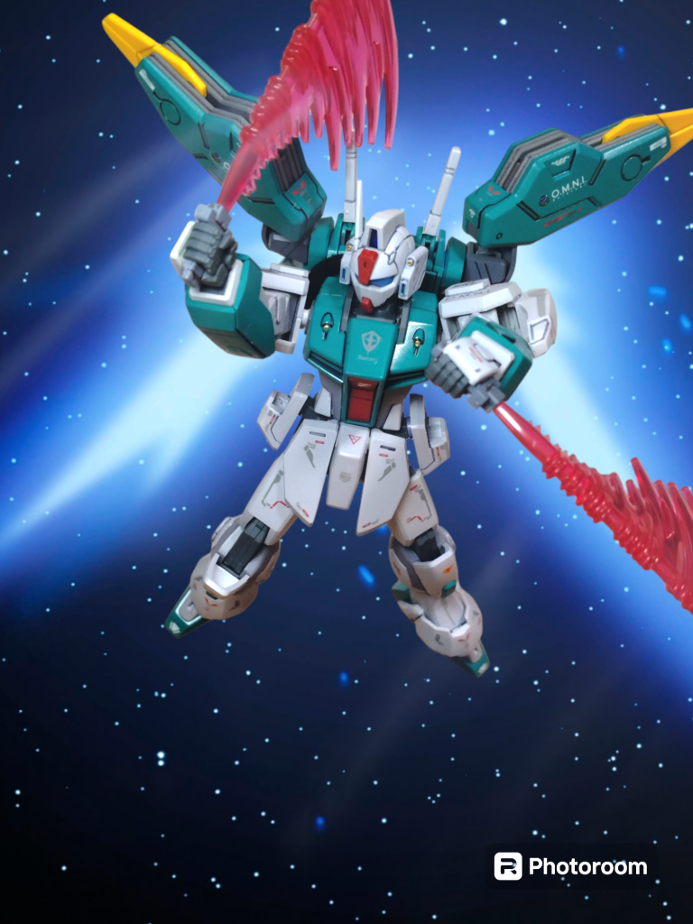 MS戦でリ―チの短い武器を使う必要があるのかはよくわからないですが、とりあえず二刀流はカッコ良いのでＯＫ今回もお目汚し失礼しました！引っ越しのため投稿間隔が遅れてしまいましたが、塗装ブースという新たな剣を得たので、これからも楽しくガンプラを作っていきたいです！