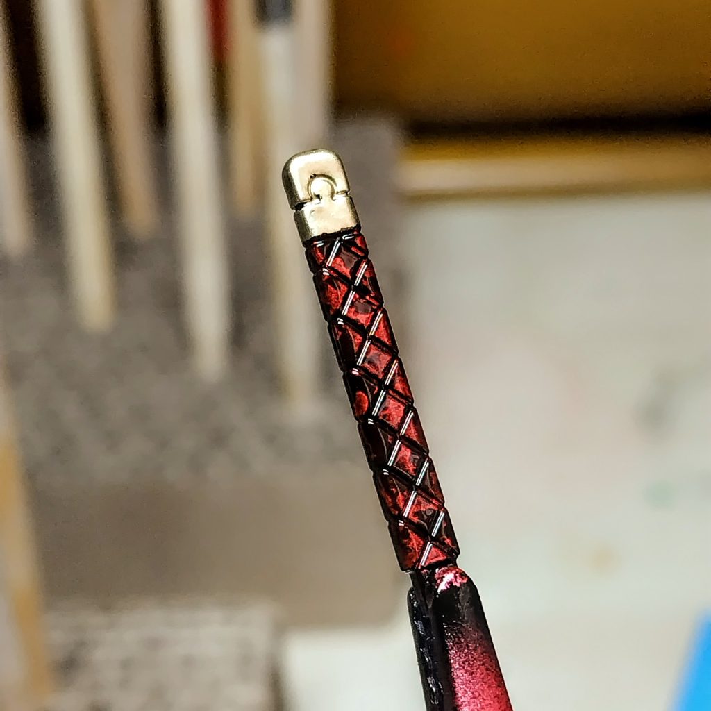 完成後はほぼ見えないラップ柄特別難しいことしてないけど好きなパーツです