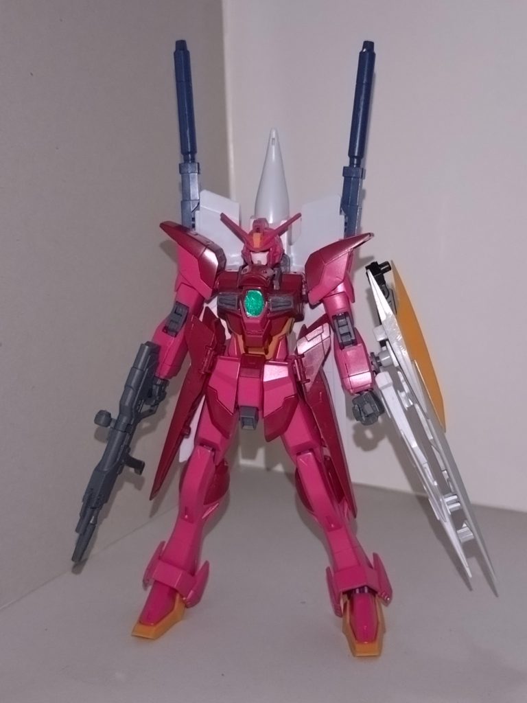 ポータントインパルスカーマイン中距離支援を重視した姿。胸部近接防御機関砲とビームライフル、アンカーシールド、腰部ミサイルランチャーはカイザーと共通の装備である。また、ポータントシルエットはビームサーベルのラックも装備する。