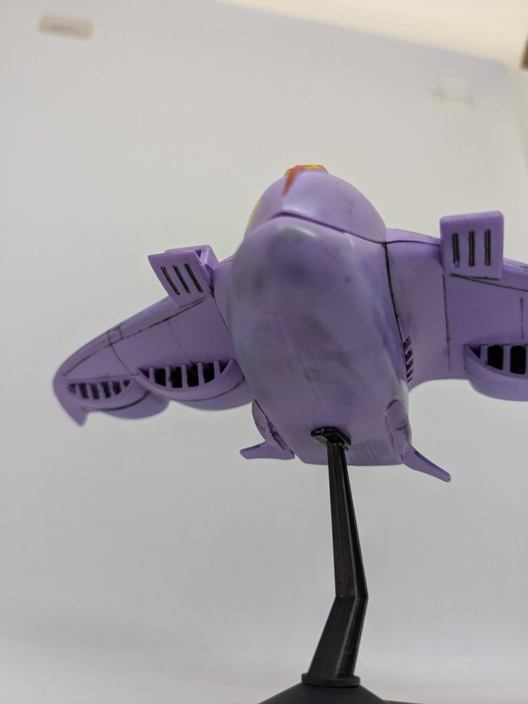 下から見た感じは　まだまだ全然上手くないです(zaku-kao4)