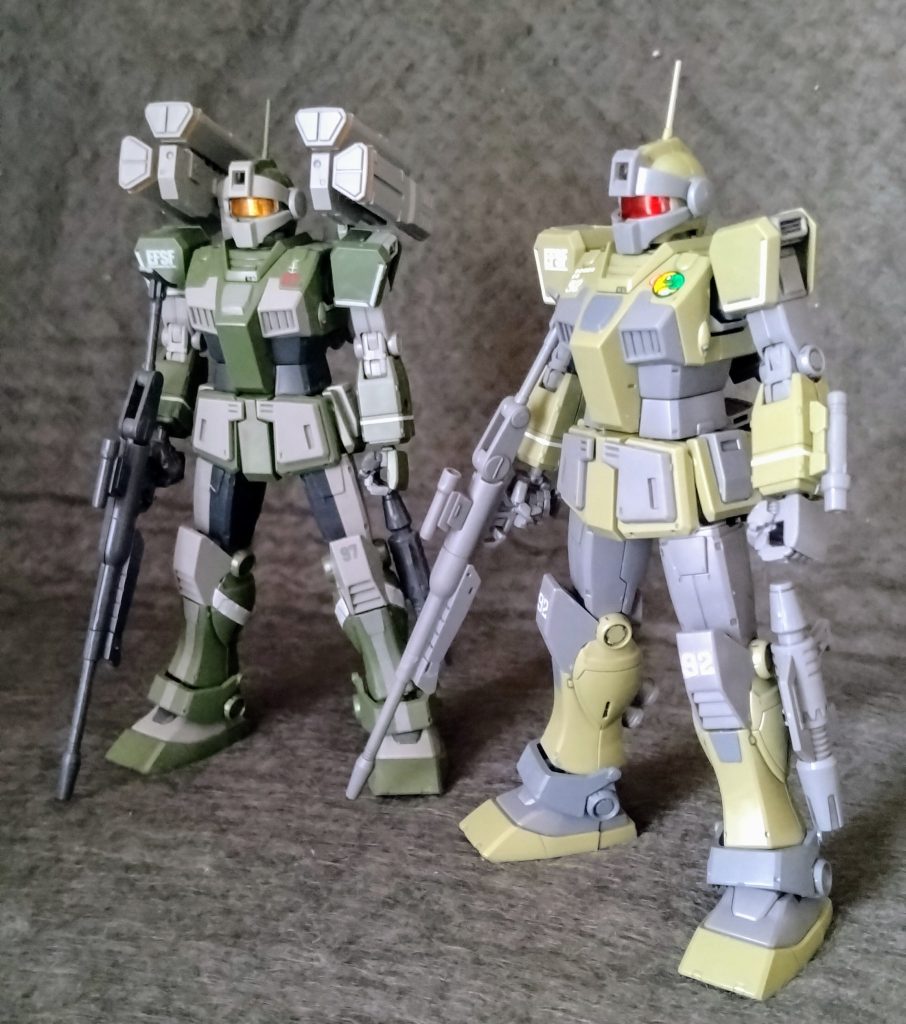 ジム･スナイパーカスタム(シモダ小隊仕様)と比較