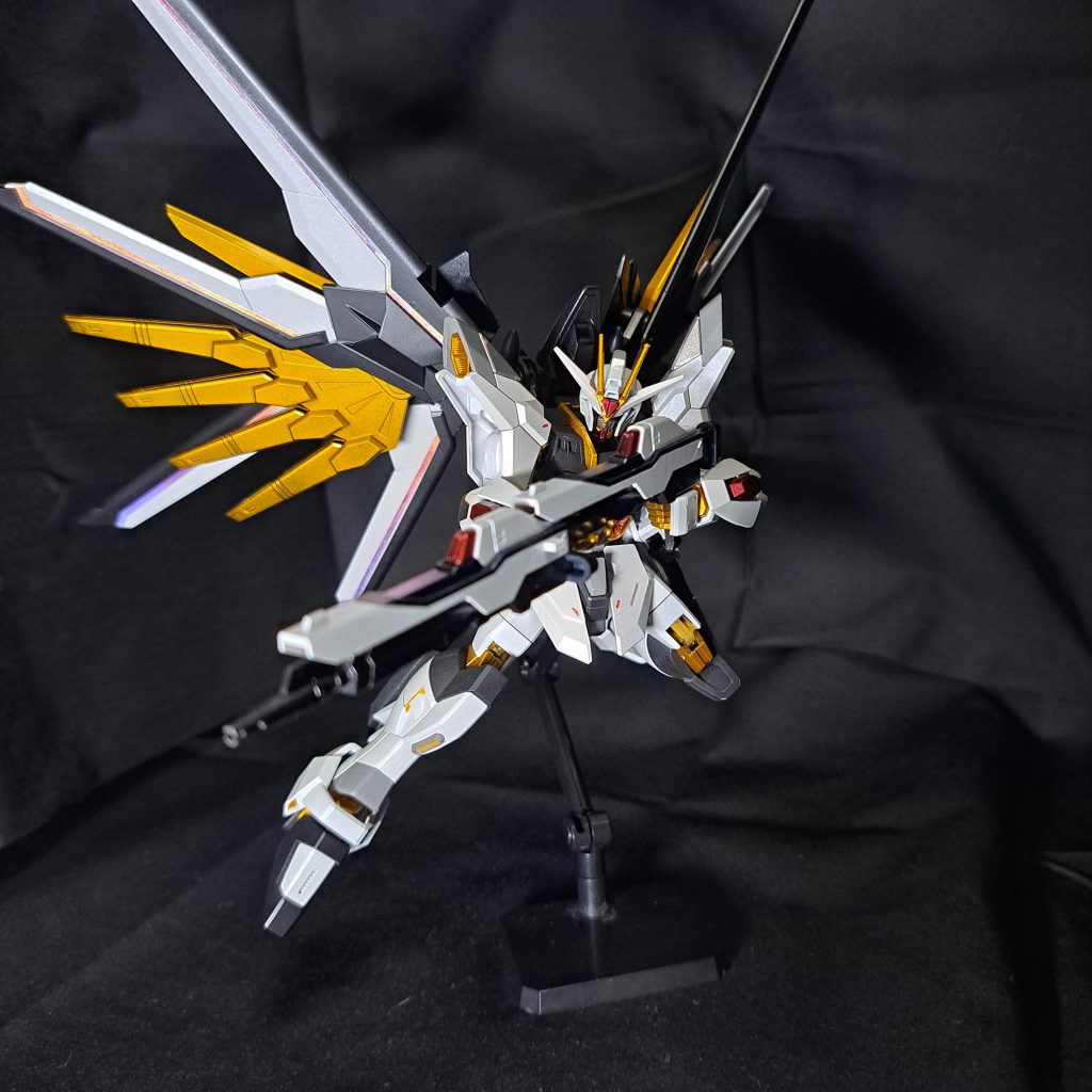 ストフリ系のキットは初めてで、ずっとやってみたかったポーズです！長い銃大好きです。